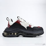 Bale*ciaga Faded Triple S Clear Sole Black White And Red - Photo 3