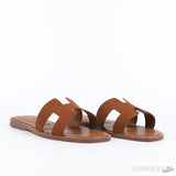 Hermes Oran Orange Suede Sandal Mule Epson Leather (Premium Batch) - Photo 7