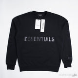 Fear of God Essentials Black Crewneck Sweatshirt - Photo 1