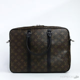 L*V Briefcase Porte Documents Voyage Monogram Black Brown - Photo 1