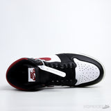 Air Jordan 1 Retro High Black Gym Red (Dot Perfect) - Photo 4