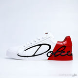 D&G White Red Portofino Sneakers - Photo 1