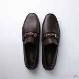 Gucci Brown Horse bit Web Driving Loafer - Photo 13