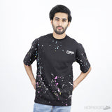 OFF-WHITE X Marais Splatter Print Black T-Shirt - Photo 9