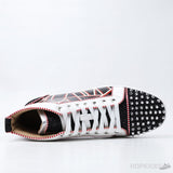 Christian Louboutin Lou Spikes Orlato Sneaker in Red and Black (Dot Perfect) - Photo 7