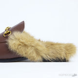 Gucci Princetown furr Loafers Bordeaux - Photo 11