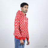Louis Vuitton X Supreme Red Monogram Cotton Box Logo Hoodie (Economy Batch) - Photo 4