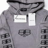 Balenciaga Embroidered-Logo Cotton Hoodie (Dot Perfect) - Photo 8