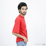 Balenciaga Paris Print Logo Red T-Shirt - Photo 8