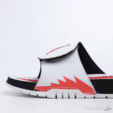 Air Jordan Hydro 5 Retro White Fire Red Slides - Photo 10