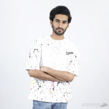 OFF-WHITE X Marais Splatter Print White T-Shirt - Photo 8
