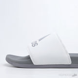 Adilette White Grey Slides - Photo 7