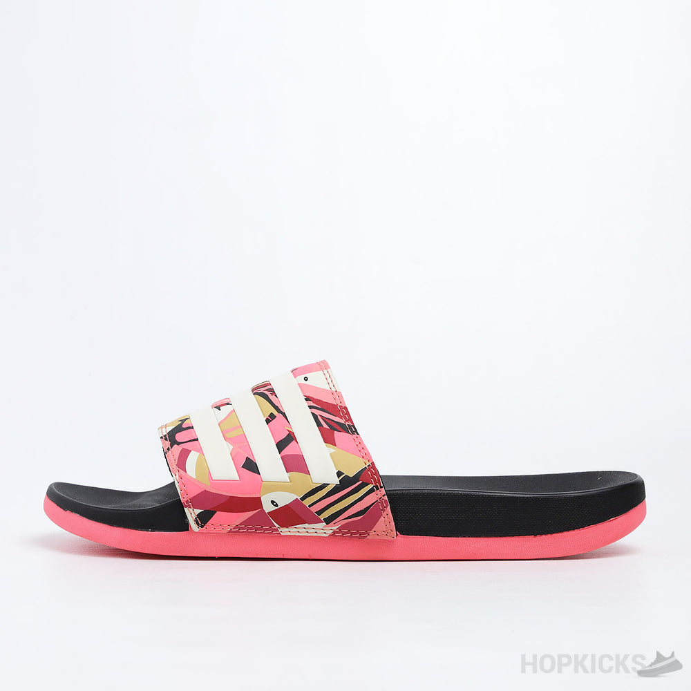 Adilette Farm Rio Pink Floral Slides