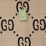 GG Wool Scarf in Black and Beige - Photo 8