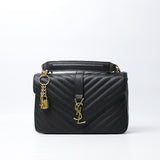 Saint Laurent Saint Laurent College Quilted Medium Shoulder Bag (Dot Perfect) - Photo 4