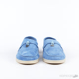 Loro Piana Blue 10mm Suede Loafers With Charms (Premium Batch) - Photo 5