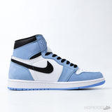 Air Jordan 1 Retro High White University Blue Black (Dot Perfect) - Photo 3