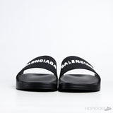 Bale*ciaga Pool Slide Black White - Photo 4