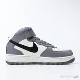 Nike Air Force 1 Mid Grey Black White (Premium Plus Batch) - Photo 3