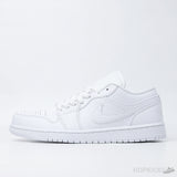 Air Jordan 1 Low Triple White Tumbled Leather (Premium Plus Batch) - Photo 1