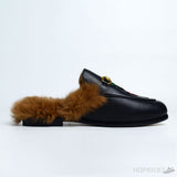 Gucci Princetown Floral furr Loafers - Photo 5