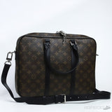 L*V Briefcase Porte Documents Voyage Monogram Black Brown - Photo 2