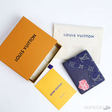 LV x Nigo Monogram Blue Multiple Wallet - Photo 6