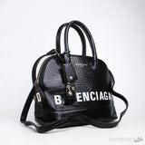 Ville S Balenciaga Bag In Croc Print Leather With Logo - Photo 3