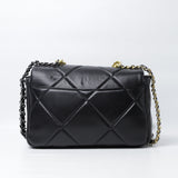 Shiny Lambskin, Gold-Tone, Silver-Tone & Ruthenium-Finish Metal Black (Dot Perfect) - Photo 2