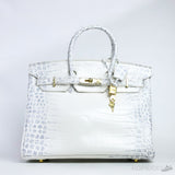 H*rmes Birkin Himalayan Niloticus Crocodile Bag Gold Hardware - Photo 1