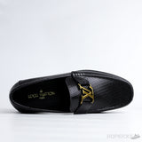 LV Black Hockenheim Python Leather Shoes - Photo 4