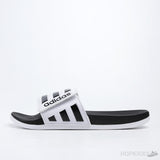 Adilette Core White Black Stripes Slides - Photo 1