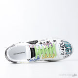 D&GG Graffiti-Printed Lace-Up Sneakers (Dot Perfect) - Photo 4