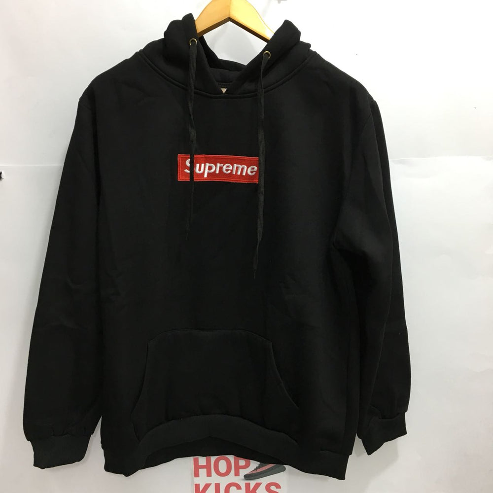 SUPREME BOX LOGO BLACK HOODIE [ HYPED STREET WEAR ]