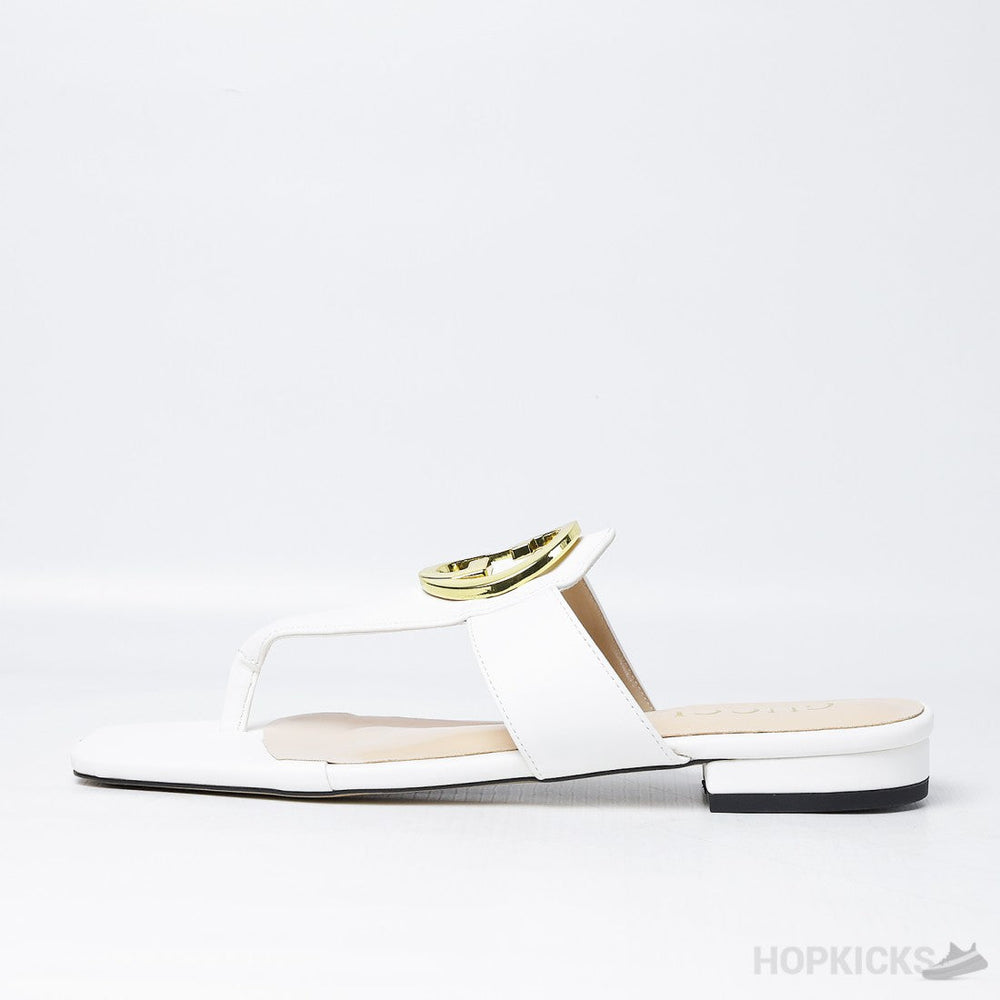 Gucci Blondie Thong Sandal White (Premium Plus Batch)