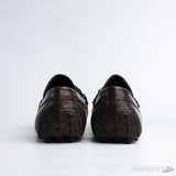 Gucci Brown Horse bit Web Driving Loafer - Photo 10