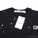 OFF-WHITE X Marais Splatter Print Black T-Shirt - Photo 10