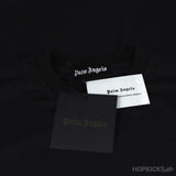 Palm Angels Black Cotton Sprayed Logo Printed Crew Neck T-Shirt (Economy Batch) - Photo 10