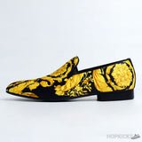 Versace Barocco Print Silk Slippers - Photo 1