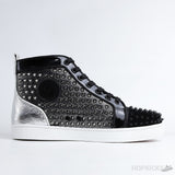 CL Louis Spikes High Sneakers White Black - Photo 5