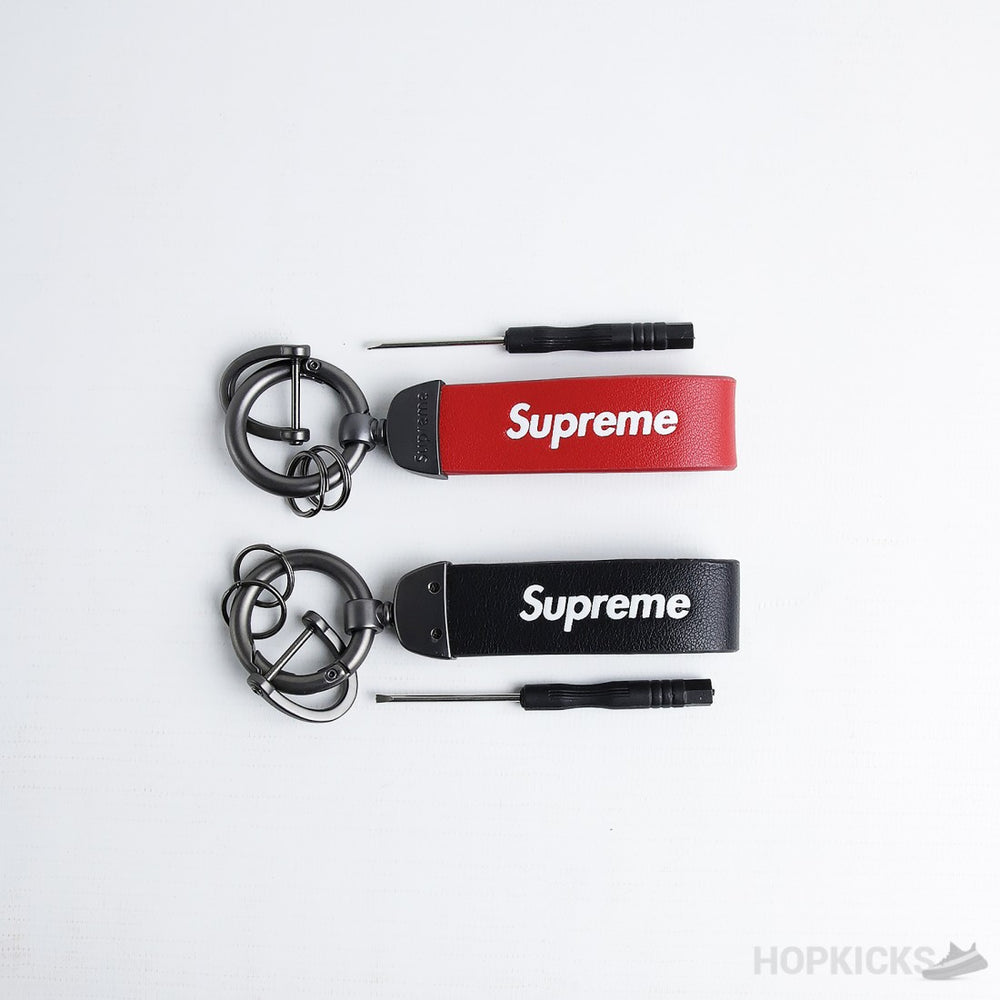 Supreme Leather Keychain