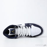 Air Jordan 1 Mid Shattered White Metallic Gold Obsidian (Premium Plus Batch) - Photo 4