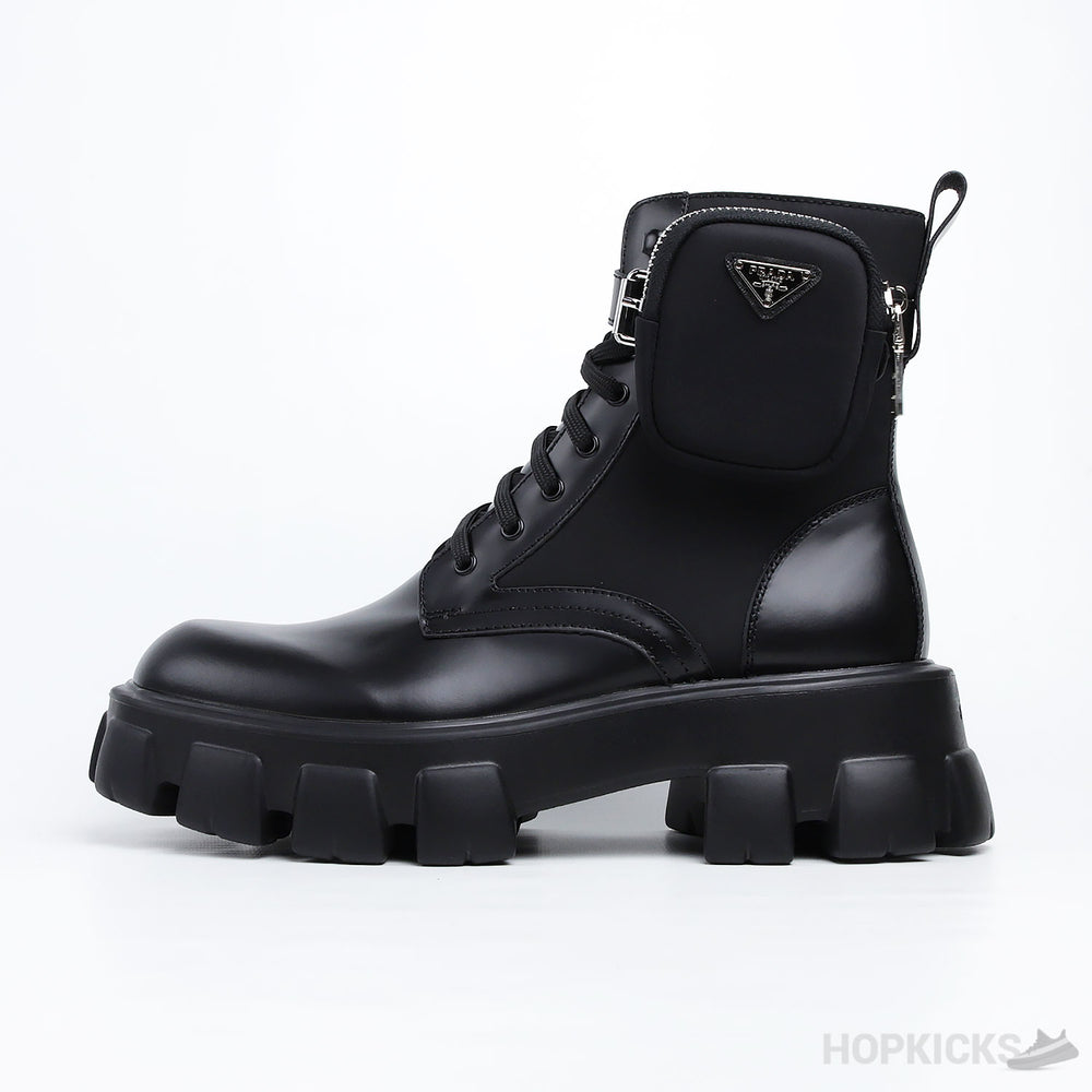 Prada Monolith Combat Boots (Dot Perfect)