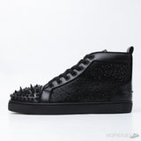 Christian Louboutin Louis Flat Black/Gold Leather (Dot Perfect) - Photo 1