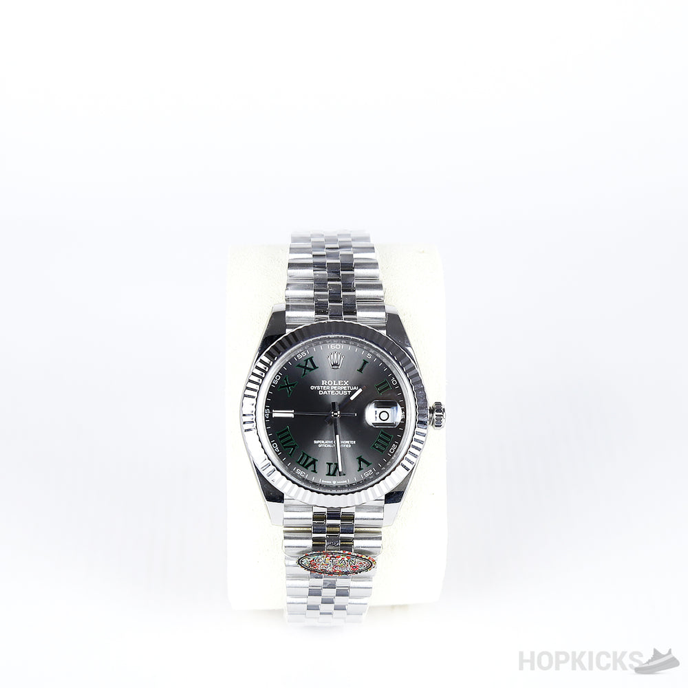 Luxury Watch DateJust 41MM 126334 SS Clean Factory 1:1 Best Edition Green Fluted Dial on SS Jubilee Bracelet