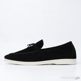 Loro Piana Summer Charms Walk Suede Loafer Black (Dot Perfect) - Photo 1