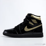 Air Jordan 1 Retro High Black Metallic Gold (Dot Perfect) - Photo 1