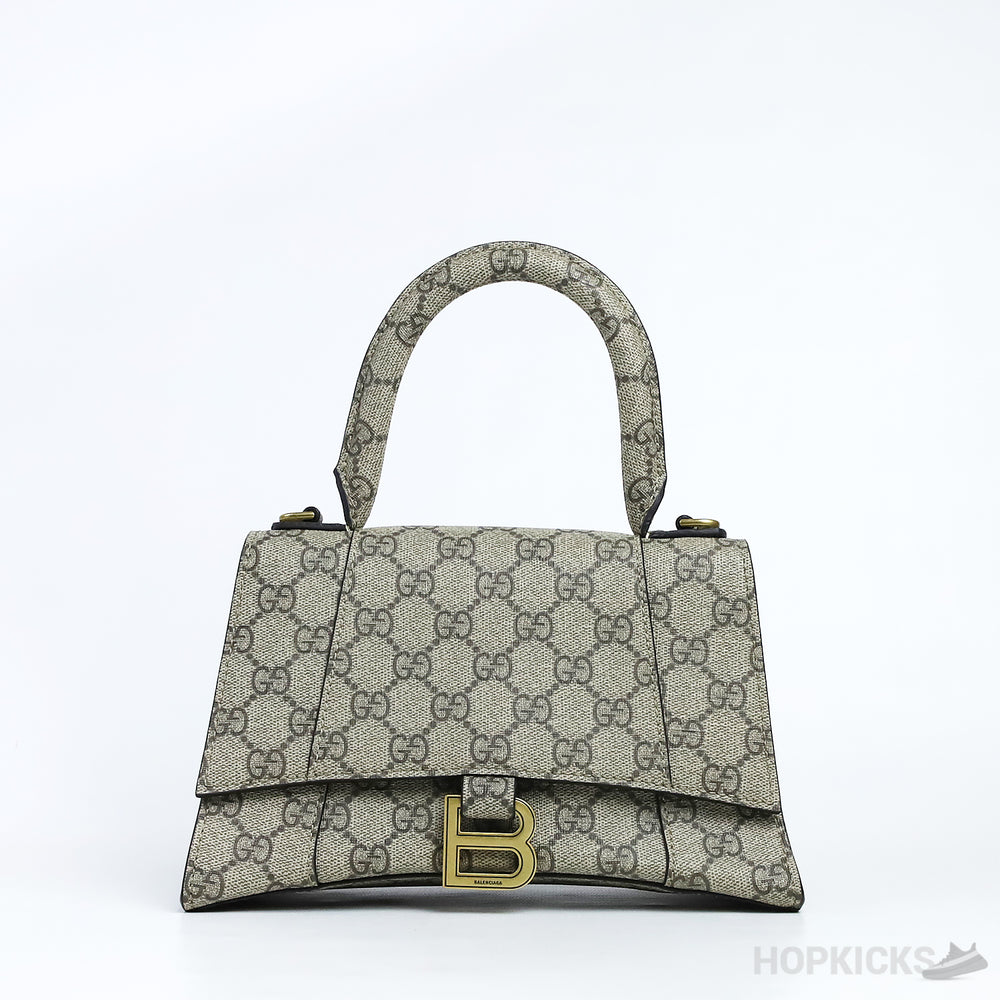 G*cci x B*lenciaga The Hacker Project Small Hourglass Bag