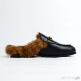 Gucci Princetown furr Loafers - Photo 5