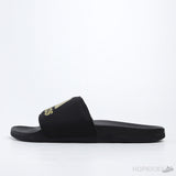 Adilette Gold Metallic Core Black Slides - Photo 1